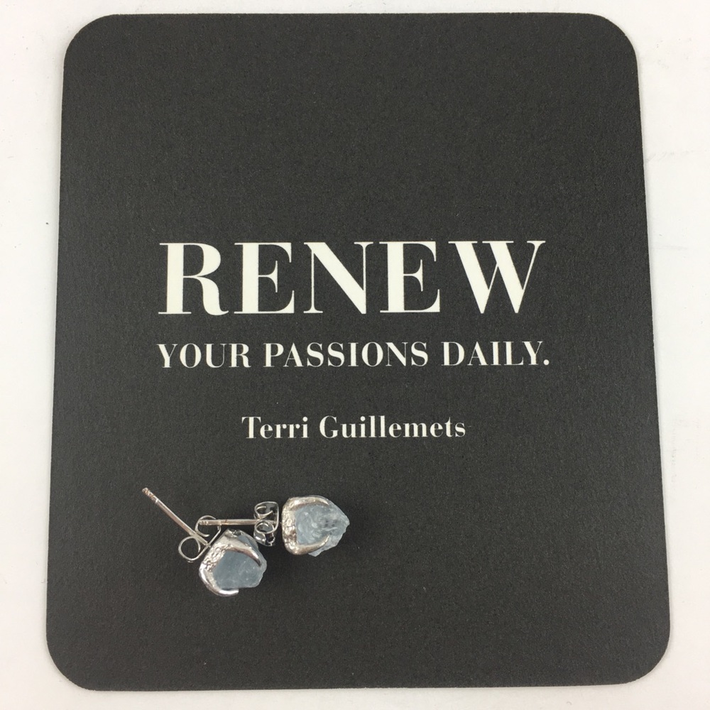 2 pairs left! Celestite Earrings - Picture 4 of 6